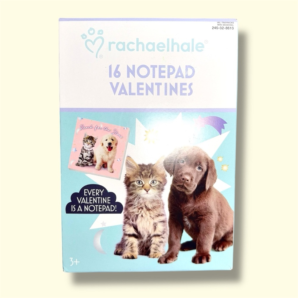 NIB Rachael Hale Valentine's Day Pet Notepads | Cats, Dogs, Cute